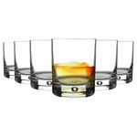 Bormioli Rocco Barglass Set of 6 Whisky Glasses, 9.5 Oz. Tumblers Made of Crystal Clear Star Glass, Made in Italy