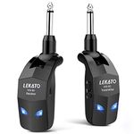 Miuphro LEKATO Wireless Guitar System Digital Guitar Transmitter Receiver Rechargeable Audio Electric Wireless Guitar Transmitter with 4 Channels for Electric Guitar Bass