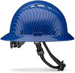 Acerpal Full Brim Vented Blue Carbon Fiber Design Gloss Finish OSHA Hard Hat with 6-Point Suspension