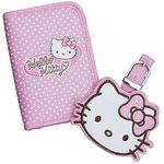 Hello Kitty Limited Edition Polka Dot Passport Holder and Luggage Tag Set with Gift Box