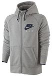 NIKE AW77 Full Zip Hoody Men's Hooded Sweater, AW77 Fleece Full Zip Hoody, Dunkelgrau Heidekraut/Obsidian, Large