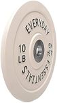 BalanceFrom Color Coded Olympic Bumper Plate Weight Plate with Steel Hub, 10LB Pair