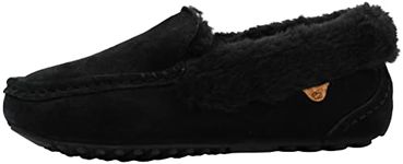 Lamo Women's Ausie Moc Slip-On Loafer, Black/Black/Black, 8 UK