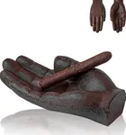 Cast Iron Cigar Ashtray Hand-Shaped - Rustic Decorative Tray, Key Holder, Heavy Duty Paperweight, Unique Gift for Men, Office & Home Decor