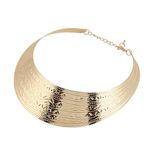 SYGA Metal Pattern Collar Necklace Female Women's Fashion Necklace Jewellery For Women, Engagement, Gift, Party - Gold