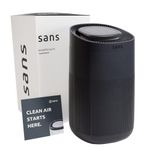 Sans True HEPA Air Purifier for Home Extra Large Rooms (1,854 sq ft) | UV-C Sterilization & Carbon Odor Defense | Quiet 35dB Auto-Mode, Protect from Smoke, Pollutants, Dust & Allergens (Midnight)