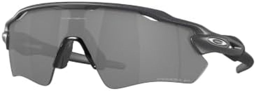 Oakley Mens OO9208 Radar Ev Path Rectangular Sunglasses, Hi Res Carbon/Prizm Black Polarized, 38 mm
