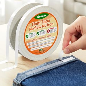 Hoacm Hem Tape for Pants, 2PCS, 1/2'' x 105Ft, Double Sided Fabric Tape