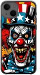 EZB Scary Clown Horror Themed Phone Case Compatible with iPhone | Flexible Shock Absorbent Unique Pop Art Phone Cover | Evil Clown (iPhone 12) Multicoloured