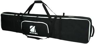AUMTISC Snowboard Bag for Air Travel, Padded Snowboard Bags, Single Snowboard Bag Case with Storage Pocket, Water Resistant Snow Board Ski Bag, Long Snowboarding Bags with Shoulder Strap, Black 165cm