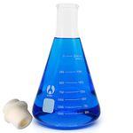 Bomex Glass Flask Erlenmeyer Flask Set Narrow Mouth 2000Ml Graduated Flasks 2000Ml