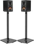 Perlegear Universal Speaker Stands with Cable Management, Stands for Satellite Speakers & Bookshelf Speakers Holds to 22lbs, 33.6 Inch Surround Sound Speaker Stands 1 Pair (PGSS2)