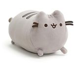 GUND Pusheen The Cat Squisheen Log Plush, Squishy Stuffed Animal for Ages 8 and Up, Gray, 6”