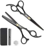 Hairdressing Scissors 6.7inch KYG Professional Hair Scissors 2 Extra Sharp Hair Cutting Scissors & Thinning Scissors Precise Haircuts Stainless Steel with 1 Comb for All Ages…