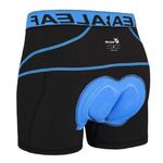 BALEAF Cycling Shorts Mens 4D Padded Mountain Bike Underwear MTB Liner Riding Breathable Bicycle Undershorts Blue S