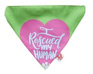 Lana Paws My Human Rescued Me Dog Bandana/Dog Scarf/Dog Gift (Adjustable)