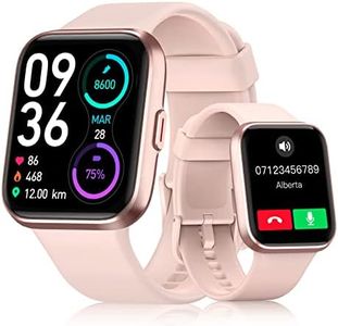 Smart Watch for Women, Smart Watch (Answer/Make Call),1.8" Full Touch Alexa Built-in Fitness Watch with Heart Rate/Blood Oxygen/Sleep/Stress Monitor, IP68 Waterproof Smartwatch for Android iOS