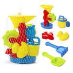 abeec Water Mill Beach Toy Set Beach Toys For Toddlers Age 1-5 - Sand Toys ; Set Includes Water Mill, Kids Watering Can, Bucket And Spade & more Sandpit Toys