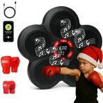 RedRoko Musical Boxing Machine, Smart Music Boxing Machine with Bluetooth, Boxing Game Trainer, Fun, Wall Mounted Punching Pad Bag with Stand, Musical Boxing Machine with Gloves for Kids and Adults