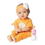 ADORA NurtureTime Interactive Baby Doll with Touch Activated Features - 13” Realistic Soft and Cuddly Toy Doll includes Removable Cloud Patterned Outfit, Headband and Toy Feeding Bottle