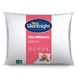 Silentnight Ultimate Pillow - Soft and Supportive Bed Pillow with Luxury Quilted Pinsonic Soft Touch Cover, Machine Washable and Hypoallergenic for Back and Side Sleepers - Pack of 1, White