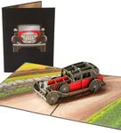 PopLife Classic Automobile 3D Pop Up Card for All Occasions - Happy Birthday, Father's Day, Congratulations, Retirement, Work Anniversary - Thinking of You, You're The Best - for Dad, for Grandpa, for