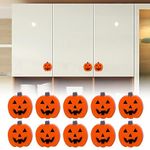 10Pack Pumpkin Door Knobs, Halloween Cabinet Knob Covers, Reusable Dresser Drawer knobs, Halloween Decoration, Closet and Cupboard Home Halloween Decor Indoor