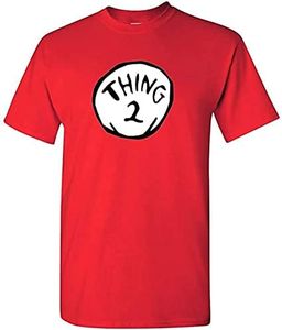 Thing 1 Thing 2 Family vaction T-Shirt, Family Matching T-Shirt,Holiday Tees Red XL