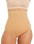 SHAPERMINT Body Shaper Tummy Control Panty - Shapewear for Women, Sand, Large