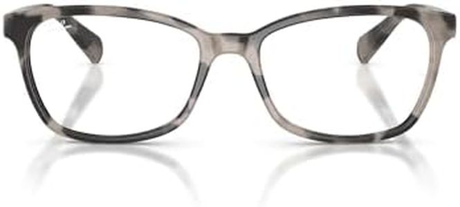 Ray-Ban RX5362 Square Prescription Eyewear Frames, Opal Grey Havana/Demo Lens, 52 mm