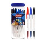 Reynolds 045 Ball Pen SET - 25 PENS (16 BLUE, 6 Black, 3 Red) | PENS WITH COMFORTABLE GRIP |BALL PENS FOR WRITING | PEN FOR STUDENTS & OFFICE STATIONERY | 0.7 mm TIP SIZE