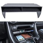 TOPINSTALL New Wider Opening Organizer Compatible with 2019-2024 2025 Toyota Rav4 & RAV 4 Prime Accessories, Bigger Divider Slot Tray for Phone with Case, Black ABS Material Storage Insert