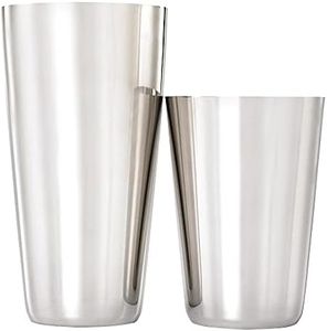 Barfly Superfly Tin Set Cocktail Shaker, (18 oz and 28 oz), Heavyweight Stainless, (M37161)