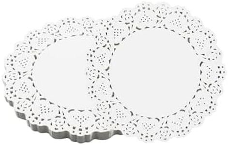 Round Paper Doilies,TTZEZE Elegant Disposable Paper Placemats,Wood Pulp Lace Paper Doilies,White Paper Doilies Cake Packaging Pads,Wedding Tableware Decoration for Din,Parties 16.5cm/6.5in 600PCS