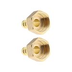 Create idea 2PCS 10mm to 1/2 Inch BSP Female Thread Barb Brass Fitting Connectors Hose Barbed Joint Adapter Coupler for Fuel Air Gas Water Oil