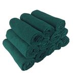 Arkwright Bleach Safe Salon Towel - 100% Ring Spun Cotton Super Soft, Lightweight, Quick Dry, Absorbent Hand Towels, Perfect for Spa, Facials, Gym, Cosmetology, 16 x 28 in. (Pack of 12), Hunter Green