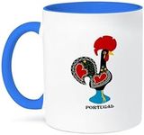 3dRose The Black Portuguese Rooster Or Galo De Barceló's Two Tone Mug, 1 Count (Pack of 1), Multicolor