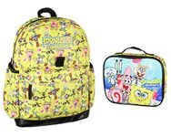 Nickelodeon Spongebob Squarepants Characters Patrick Star Sandy Cheeks Mr. Krabs Squidward 2 Pc Lunch Box Backpack Bag Set