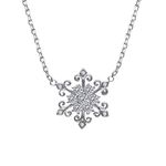 GIVA 925 Silver Snow Flake Pendant with Link Chain | Gifts for Girls and Women | With Certificate of Authenticity and 925 Stamp | 6 Month Warranty*