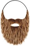Dress Up America Fake Beard Costume - Costume Beard and Mustache - Beard Costume for Adults and Teens Brown