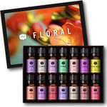 P&J Trading Fragrance Oil Floral Set | Violet, Rose, Freesia, Jasmine, Lilac, Gardenia, Lily, Woodbine, Azalea, Ylang Ylang, Sweet Pea, Plumeria, Lavender, Bamboo Candle Scents for Candle Making