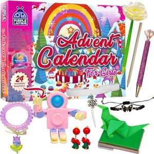 PURPLE LADYBUG Christmas Girls Advent Calendar 2024 Kids with 24 Unique Gifts - Crafts, Jewelry, Accessories & More - Tween Advent Calendar 2024 Teen Girls, Fun 24 Days Christmas Countdown for Girl 6+