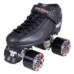 Riedell Skates - R3 - Quad Roller Skate for Indoor/Outdoor | Black | Size 14