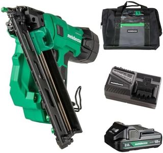 Metabo HPT 18V MultiVolt Brushless Pro 15-GA Angled Finish Nailer Kit, 15 Gauge Finish Nailer, Power Tool with 2.0Ah Lithium Ion Battery, 1-1/4" to 2-1/2" Nails, Powerful Brushless Motor, NT1865DAA