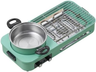 Multifunctional Electric Hot Pot with Tabletop Grill, 1600W 2-in-1 Indoor Cooking Station, Dual Temperature Control, Non