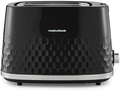 Morphy Richards Hive 2 Slice Toaster, Variable Browning, Removable Crumb Tray, Cancel, Defrost, Reheat, Anti-jam feature, Gloss Finish, 850W, Black, 220031
