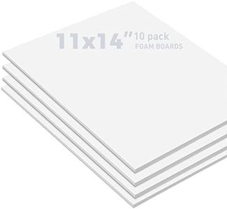 Golden State Art, Pack of 10, 1/8" Thick, 11x14 White Foam Boards (11x14, White)