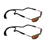 Croakies Micro Suiter Eyewear Retainer, Sm. 2-5mm - Black (2-Pack)