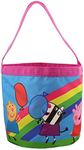 Peppa Pig Girls Collapsible Nylon Bucket Toy Storage Gift Tote Bag (One Size, Multicolor)