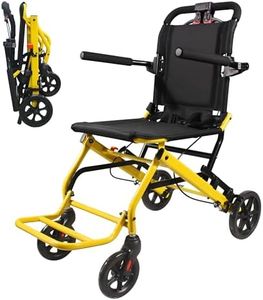 Dacare 18.7lbs Ultra-Lightweight Transport Wheelchair for Adults & Elderly,220lbs Capacity,16.2" Seat,Portable Design for Travel & Home Use (Yellow)